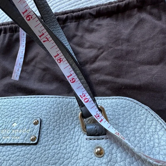 Kate Spade Maise Grove Court Pebbled Leather
purse Gray - Picture 13 of 14
